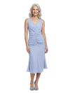 ChicSew V-Neck Sleeveless Chiffon Mermaid Tea-Length Mother of the Bride Dress