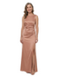 ChicSew Boat Neck Sleeveless Satin Mother Of The Groom Dresses Graceful Ruched With Slit