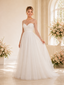ChicSew Elegant Illusion Lace Tulle Long Sleeves A-Line Floor-Length Wedding Dresses