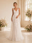 ChicSew Sexy Deep V-Back A-line Spaghetti Straps V-Neck Long Wedding Dresses Online