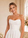 ChicSew Fancy Elegant A-Line Chiffon Sweetheart Ruched Maxi Wedding Dress