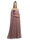 ChicSew Pleated Floral Applique Floor Length Chiffon Romantic Mom Of The Groom Dresses