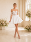 ChicSew Sexy Sweetheart Lace Applique Chiffon Mini A-Line Wedding Dresses