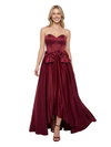 ChicSew Strapless Soft Satin A-Line Bow Knot High-Low Bridesmaid Dresses