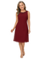 ChicSew Jewel Sleeveless Beading Knee Length Chiffon Romantic Mom Of The Groom Dresses