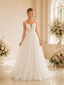 ChicSew Sexy Spaghetti Straps Deep V-Neck A-Line Lace Tulle Full-Length Wedding Dresses
