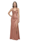 ChicSew Halter V-Neck Satin Ruched Mother Of The Groom Gowns Classy Floor Length Slit
