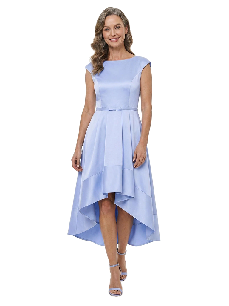 ChicSew Scoop Cap Sleeve High Low Short Mother of the Bride Dress