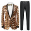 Men's Fashion Tuxedo Jacket Tassels Sequin Rose Gold CN446
