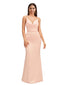 Sexy Spaghetti Straps Mermaid Soft Satin Simple Floor Length Bridesmaid Dresses Online