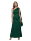 ChicSew One Shoulder Satin Ankle Length Mermaid Mother of the Bride Dress With Capelet Detail