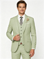 Classic 1 Piece Sage Men's Suit with Regular Fit and Sophisticated Peak Lapel