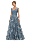 ChicSew Beautiful A-Line Tulle Ruched Floor-Length Mother Of The Bride Dresses