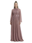 ChicSew High-Neck A-Line Chiffon Sequin Mother Of The Bride Dresses With Long Sleeves Floor-Length