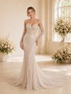 ChicSew Sexy Mermaid Lace Tulle Sweetheart Maxi Long Wedding Dress With Sequin