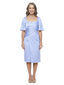 ChicSew Elegant Square Neck Mother Of The Groom Dresses Flutter Sleeve Satin Sheath Tea Length