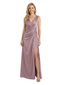 Chicsew Spaghetti Straps Side Slit Ruched Satin A-Line Mother Of The Bride Dresses