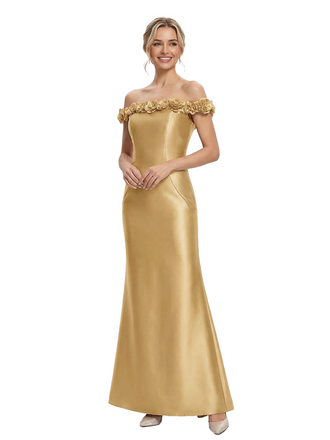 Chicsew Elegant Off Shoulder Satin Mermaid Mother Of The Bride Dresses