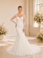 ChicSew Romantic V-Neck Lace Tulle Long Sleeves Mermaid Maxi Wedding Dresses