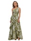Chicsew Elegant Floral One Shoulder Ruched A-Line Floor-Length Mother of The Bride Dresses
