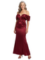 ChicSew Pretty Off Shoulder Pleated Satin Mermaid Mother Of The Bride Evening Dress