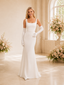 ChicSew Unique Square Neckline Crepe Mermaid Long Wedding Dresses Online