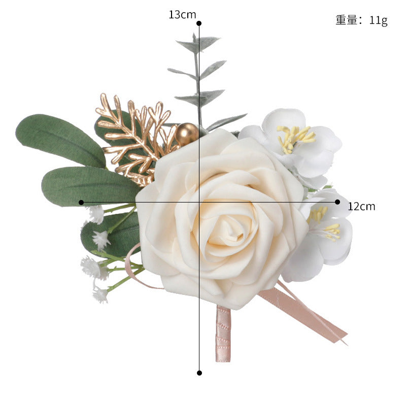 New Mori Wedding Outdoor Wedding Sister Group Wrist Flowers Men Corsage Fresh Flowers, CG6670