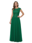 ChicSew Jewel Cap Sleeves Lace Appliques Floor Length Chiffon Sophisticated Mother Of The Bride And Groom Dresses