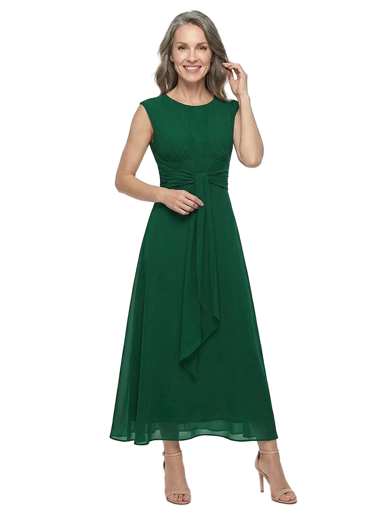 ChicSew Jewel Tea Length Chiffon A-Line Mother Of The Bride Dresses