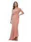ChicSew Ruffled Chiffon Asymmetrical Straps Mother Of The Groom Dresses High Low Mermaid Silhouette