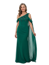 ChicSew Asymmetrical Straps Beaded Lace Sheath Chiffon Long Mother Of The Groom Gowns Luxury Exquisite