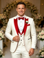 Color Blocking 1 Piece Men's Suit with Regular Fit and Sophisticated Peak Lapel