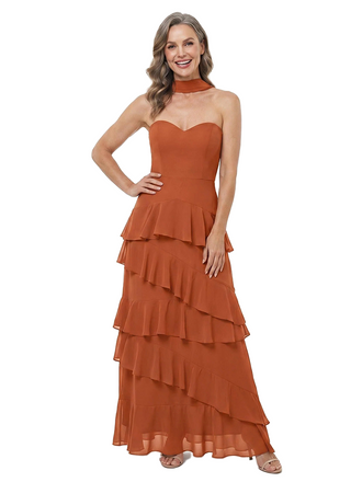 ChicSew Sweetheart Ruffles Chiffon A-Line Floor-Length Mother Of The Bride Dress