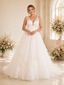 ChicSew Fancy Spaghetti Straps Tulle Lace Appliques A-Line Long Wedding Dress