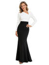 ChicSew Modern Long Sleeve Mermaid Floor Length Formal Mother Of The Bride Dress