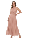 ChicSew Unique Halter Strap A-Line Ruched Chiffon Mother Of The Groom Dresses