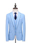 Blue Casual Men's Suit Slim Fit Double Breasted 2 Piece Business Tuxedos CN486