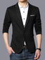 Black Classic 1 Piece Men's Suit with Regular Fit and Sophisticated Peak Lapel CN471