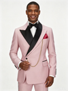 Classic 3 Piece Pink Men's Suit with Regular Fit and Sophisticated Peak Lapel