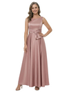 ChicSew Fancy Sleeveless Satin A-Line Ruched Mother Of The Groom Evening Gowns