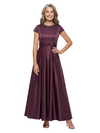 ChicSew Jewel Beaded Short Sleeve A-Line Satin Ankle-Length Mother Of The Groom Dresses