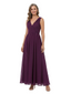 ChicSew V-Neck Ruched Chiffon A-Line Ankle-Length Mother Of The Bride Dresses