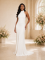 ChicSew Modern Crepe Halter Long Open Back Mermaid Wedding Dress