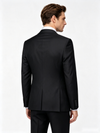Classic 2 Piece Black Men's Suit with Regular Fit and Sophisticated Peak Lapel