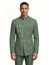 Classic 2 Piece Men's Suit with Regular Fit and Sophisticated Peak Lapel