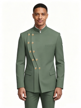 Classic 1 Piece Men's Suit with Regular Fit and Sophisticated Peak Lapel