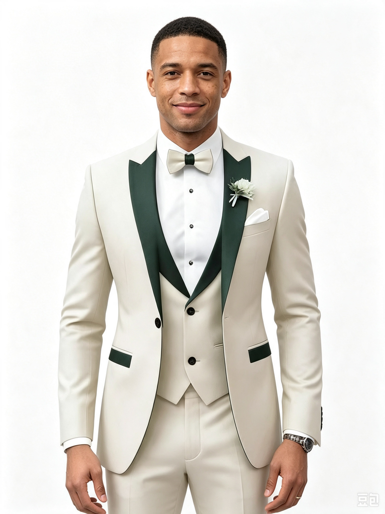 Color Blocking 1 Piece Men's Suit with Regular Fit and Sophisticated Peak Lapel