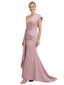 Chicsew Morden One Shoulder High-Low Satin Mermaid Mother of The Bride Dresses