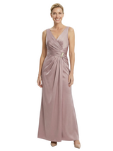 Chicsew Silky Satin Mother of The Bride Dress Long Flowy Classy Formal Gown