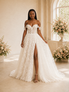 ChicSew Romantic A-Line Off The Shoulder Boning Lace Maxi Wedding Dress